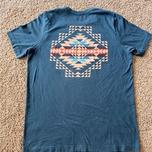 Pendleton Teal Geometric Graphic Tee